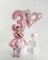 Pink White Heart Balloons,12Pcs Baby Pink Cream White Heart Shaped Foil Balloons,18Inch Light Pink Sand White Helium Mylar Balloon for Baby Shower Birthday Anniversary Wedding Party Decorations